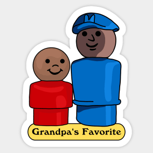 Little People Grandpa's Favorite Sticker